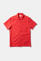 Chemise Manches Courtes Seersucker Red