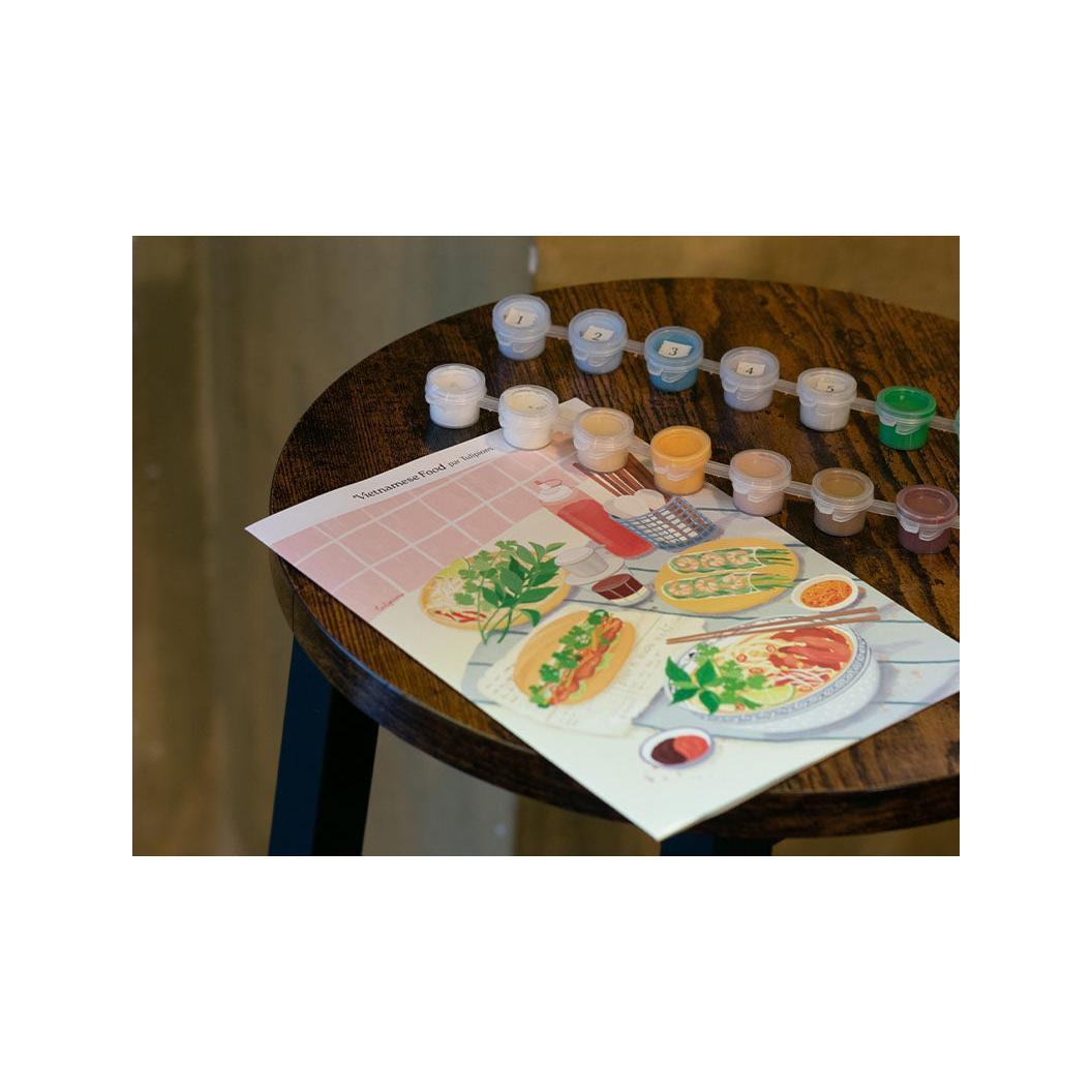 Juego de pintura por números - Pincel pequeño - Comida vietnamita de Jayne Wong
