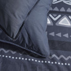 Mawira Juego Con Cremallera - Juego De Cama Estampado 3.6 - Carbón