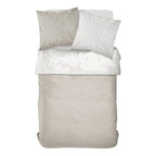 Premium Permanent Percale - Two-Tone Percale Bedding Set - Chalk
