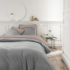 Percale Permanent Premium - Tricolour Percale Bed Linen Set - Rose Des Sables