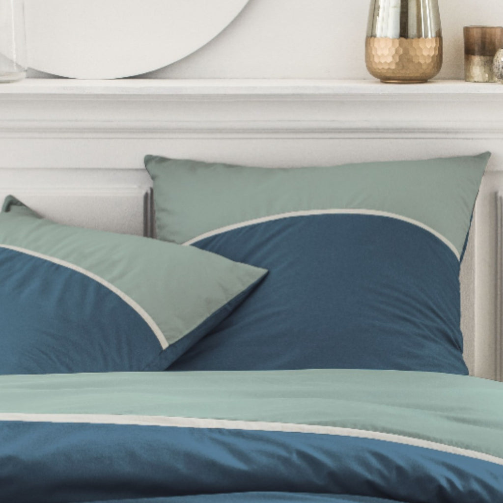 Percale Permanent Premium - Juego De Cama Tricolor Percal - Celadón