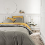 Percale Permanent Premium - Parure De Lit Tricolore Percale - Ocre