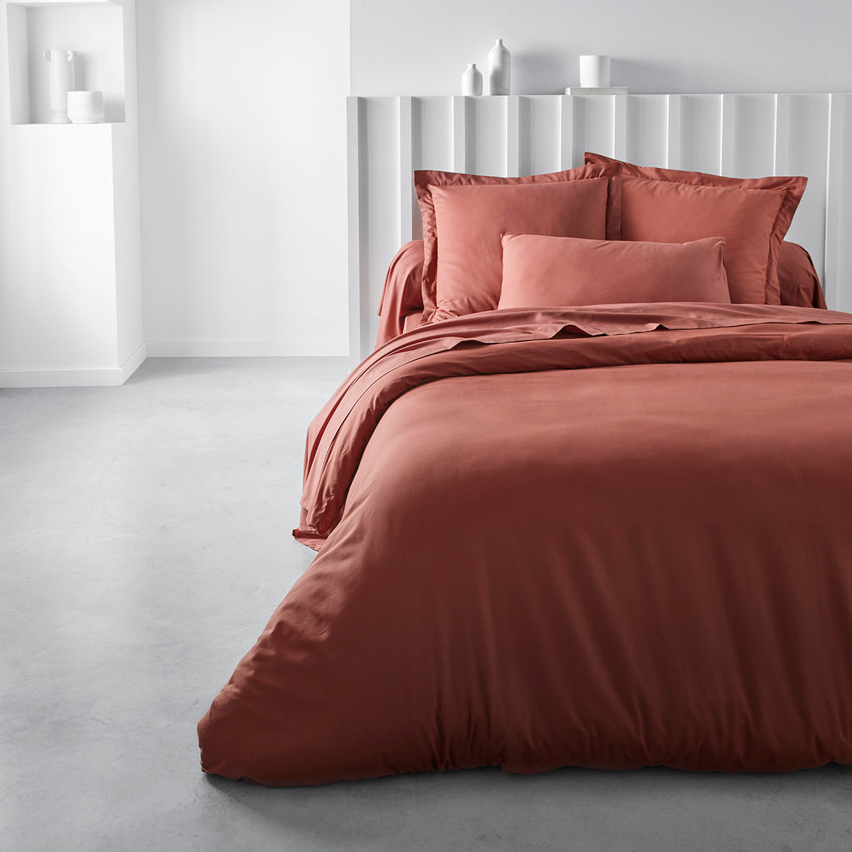 Percale Permanent Premium - Sábana Bajera Percal - Terracotta