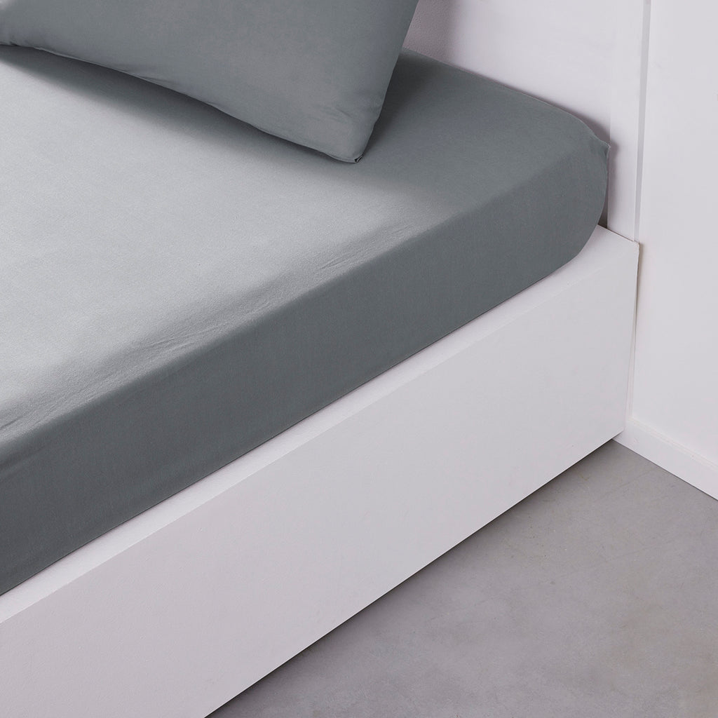 Percale Permanent Premium - Drap Housse Percale - Acier
