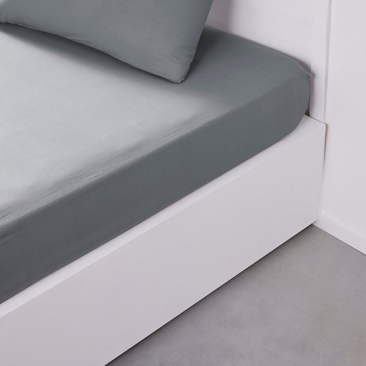 Percale Permanent Premium - Drap Housse Percale - Acier