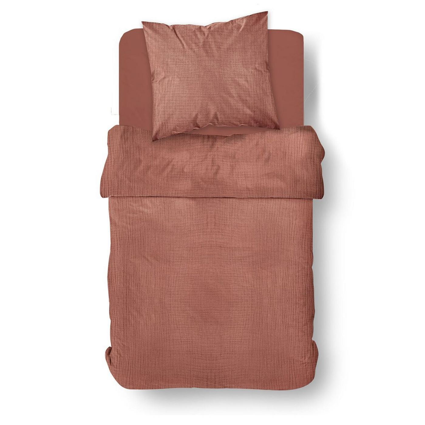 Cotton Gauze - Bed Set - Terracotta
