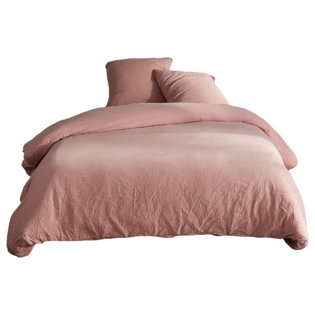 Gaze De Coton - Parure De Lit - Rose Des Sables