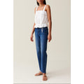 Embroidered Square-Neck Top