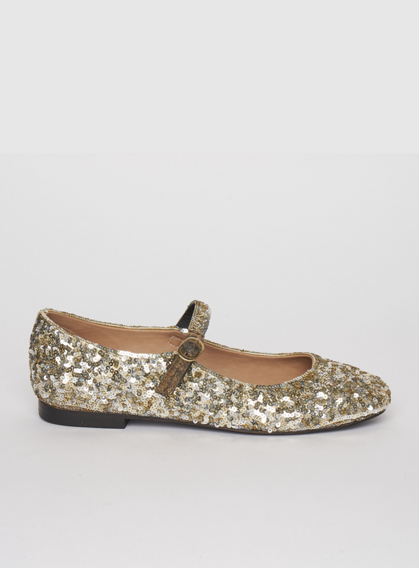 Ballerines Claudia Sequins - Or/Argent