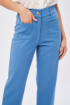 Pantalon Peneloppe Twill - Bleu Dauphin
