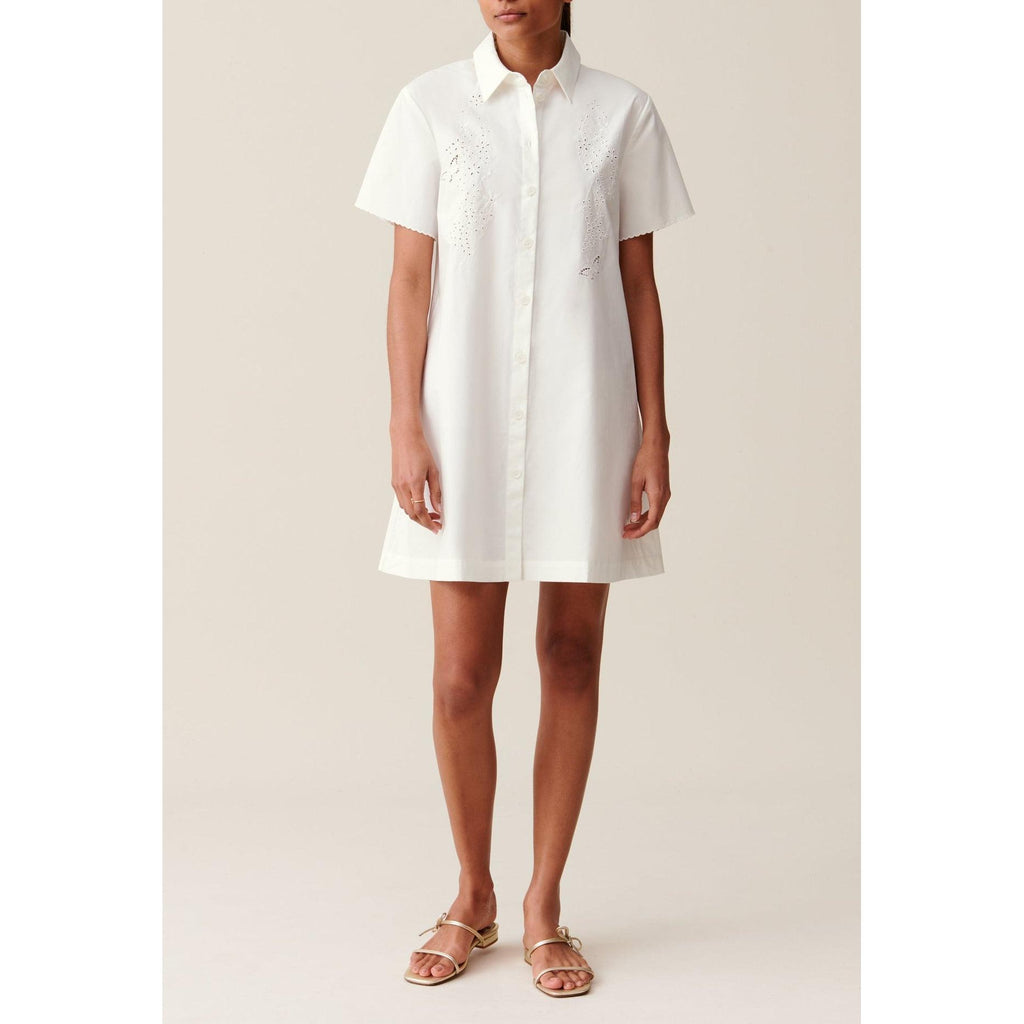 Robe Chemise Courte Brodée