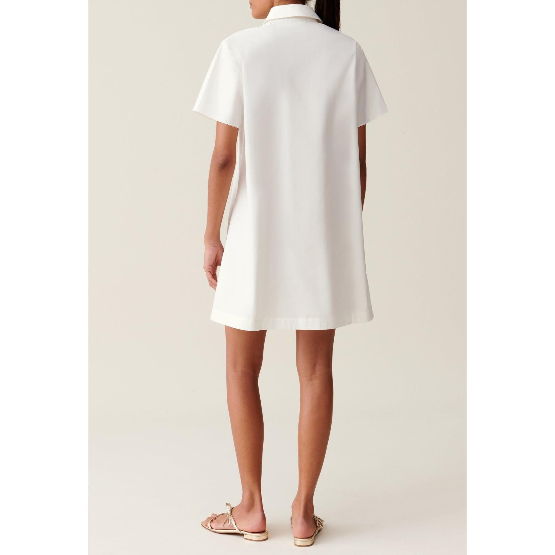 Robe Chemise Courte Brodée