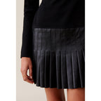 Claudie Pierlot - Black Bi-material Leather Dress