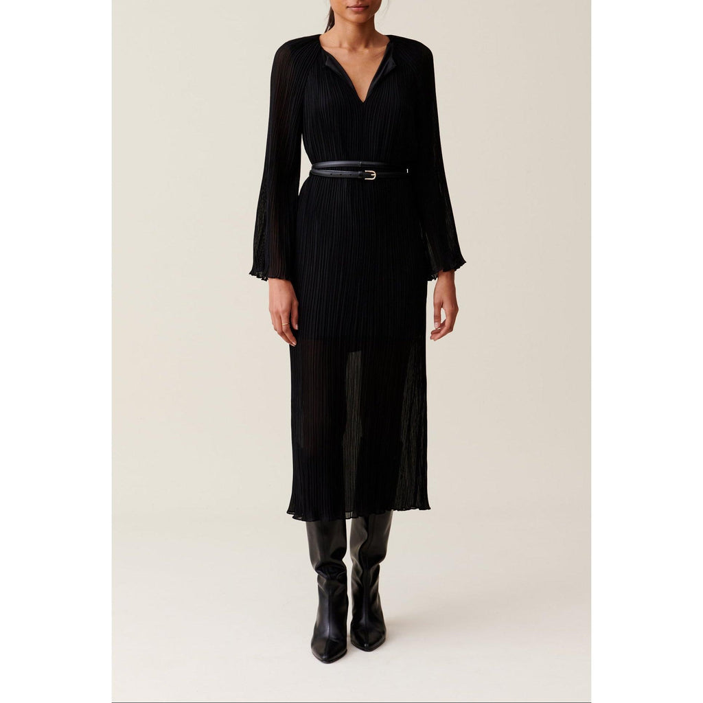 Robe Longue Plissée Transparente