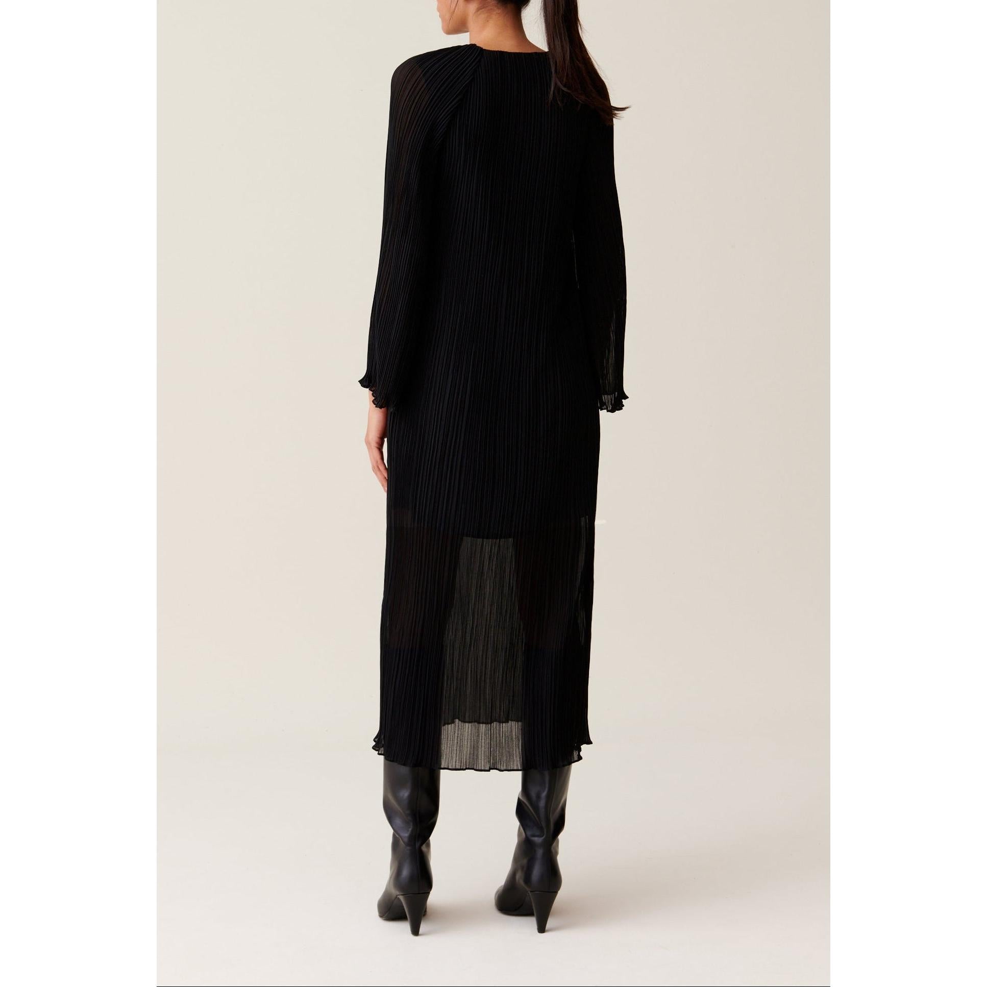 Robe Longue Plissée Transparente