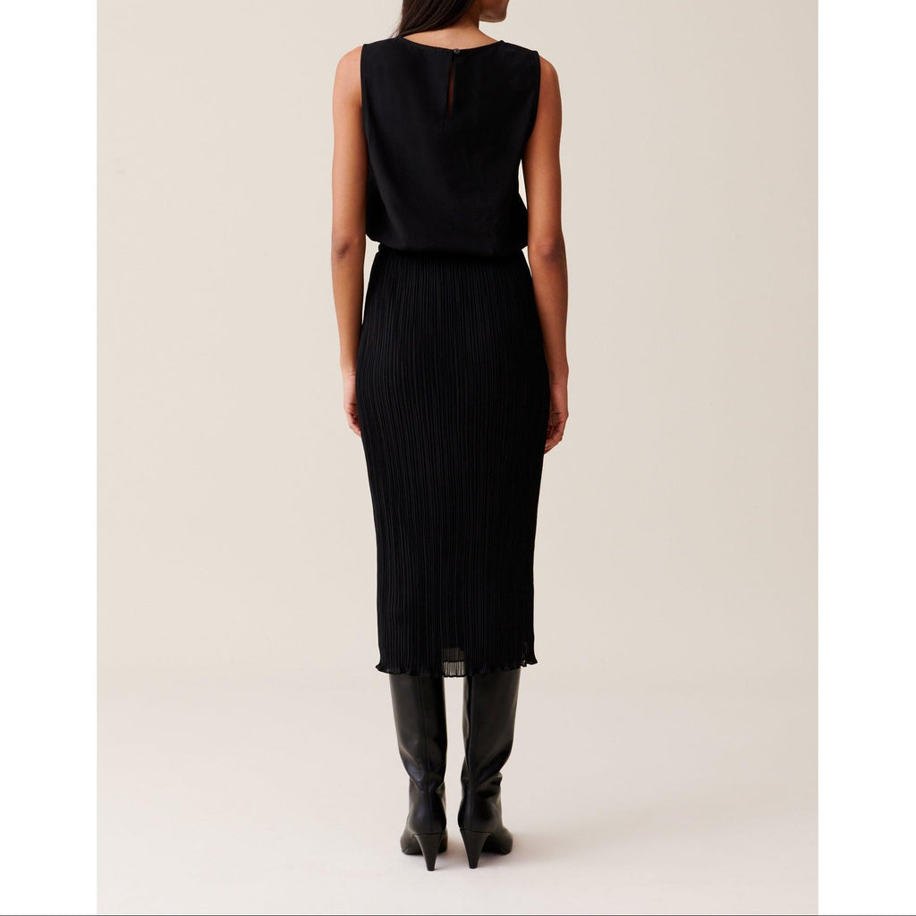 Robe 7/8Ème Col Rond Élastiquée