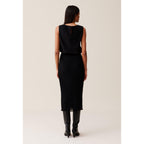 Claudie Pierlot - Robe 7/8Ème Col Rond Élastiquée