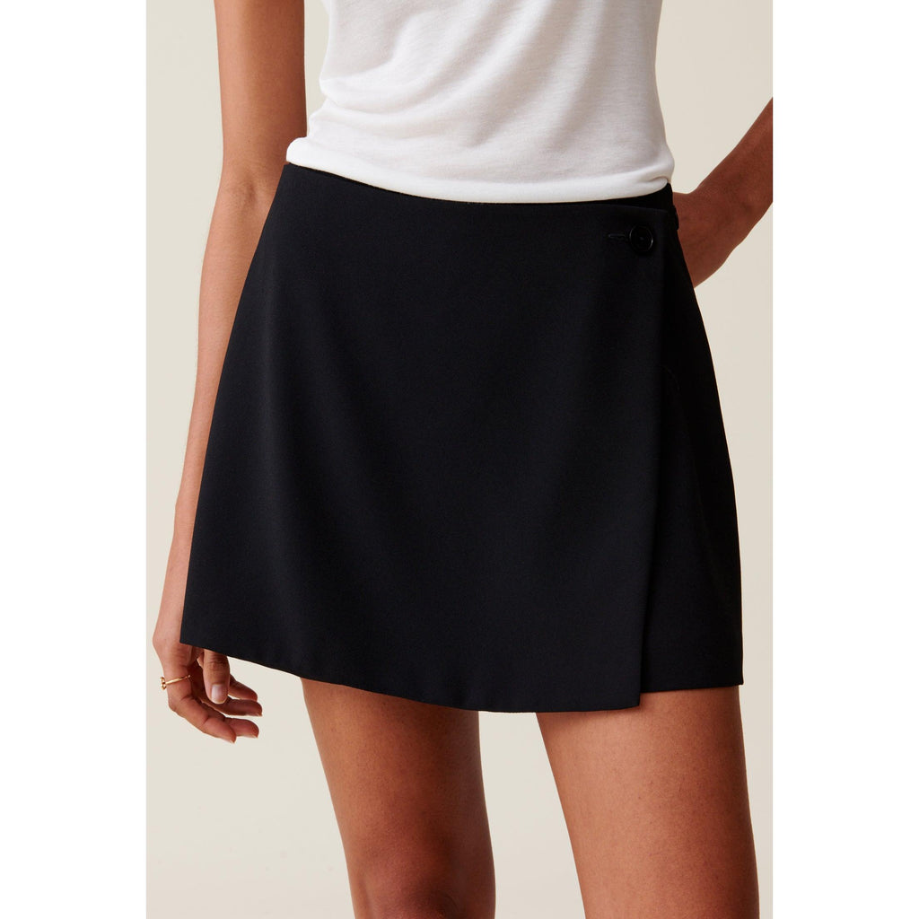 Jupe-Short Portefeuille Boutonnée