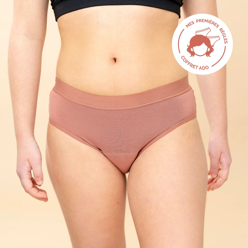 Volga : Mes premières règles - Culotte Menstruelle Flux Moyen - 3XS au XL