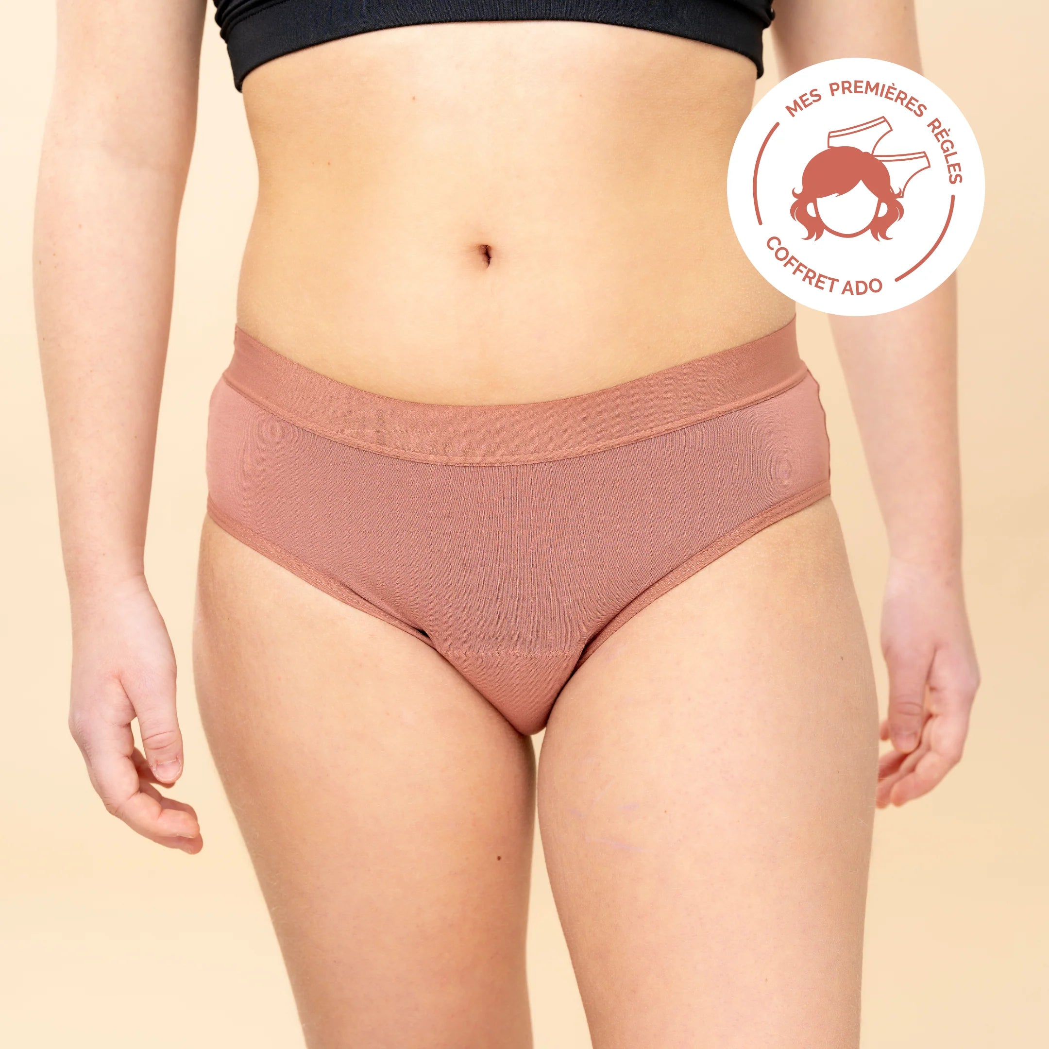 Volga : Mes premières règles - Culotte Menstruelle Flux Moyen - 3XS au XL