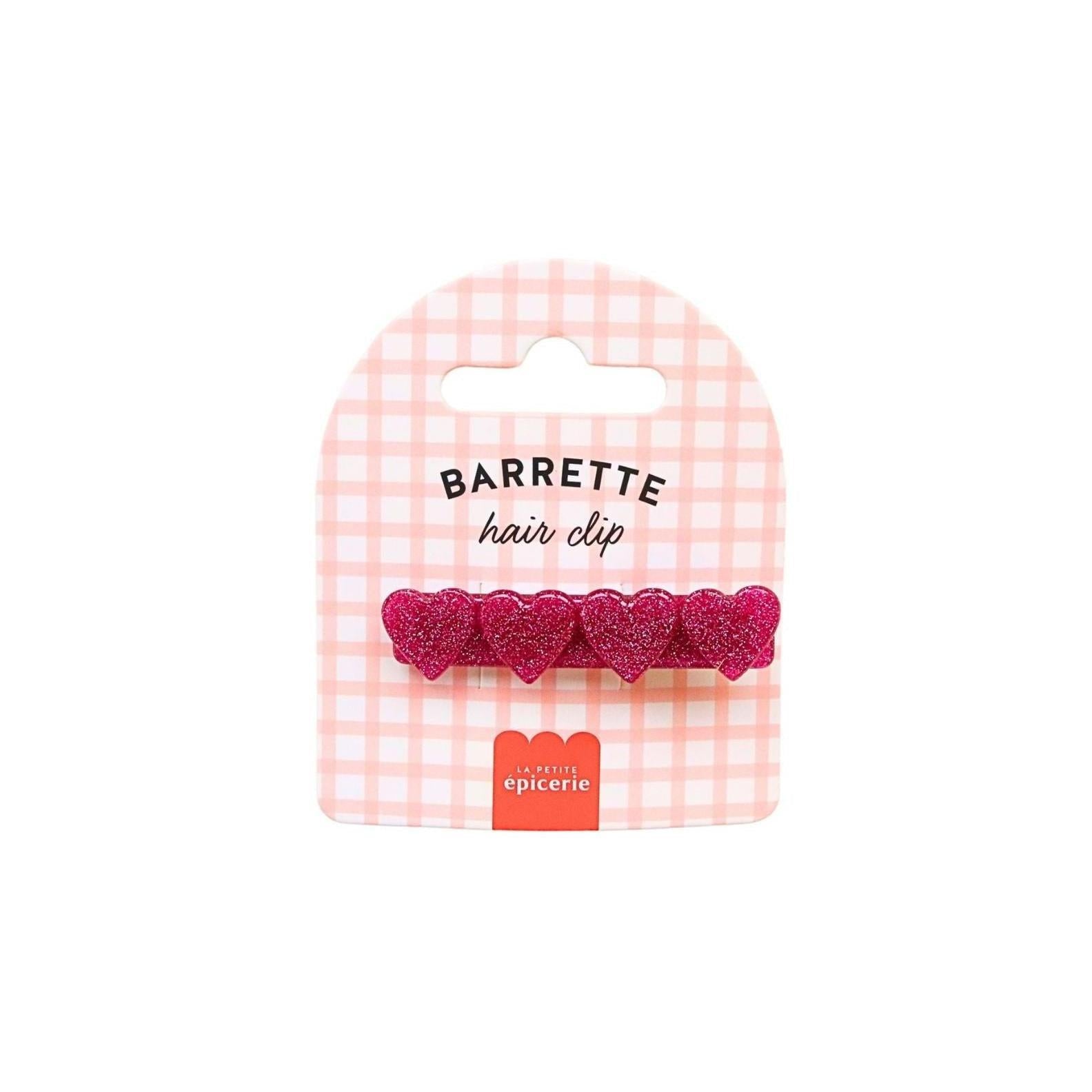 Barrette Cheveux - Coeur Fuchsia