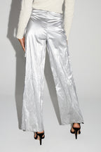 Nolan Mercurio Silver Cargo Pants Made In Italy
