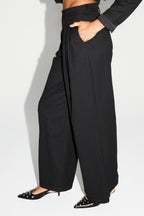 Pantalón Astrid Negro Brillante Hecho En Italia