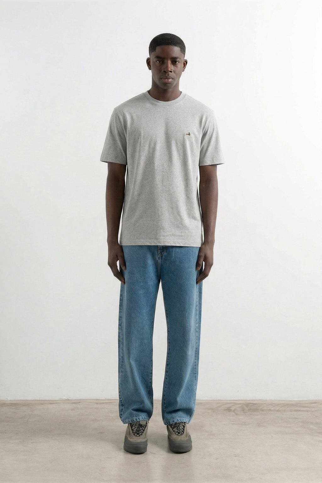 T-Shirt Duck Patch Grey Melange