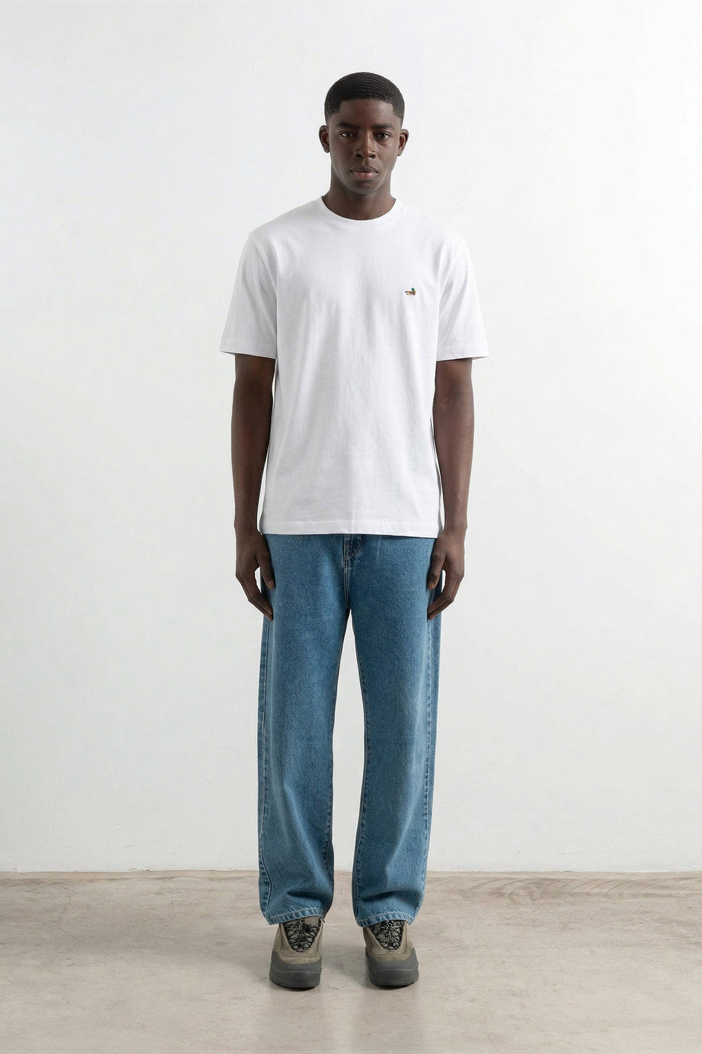 T-Shirt Duck Patch White