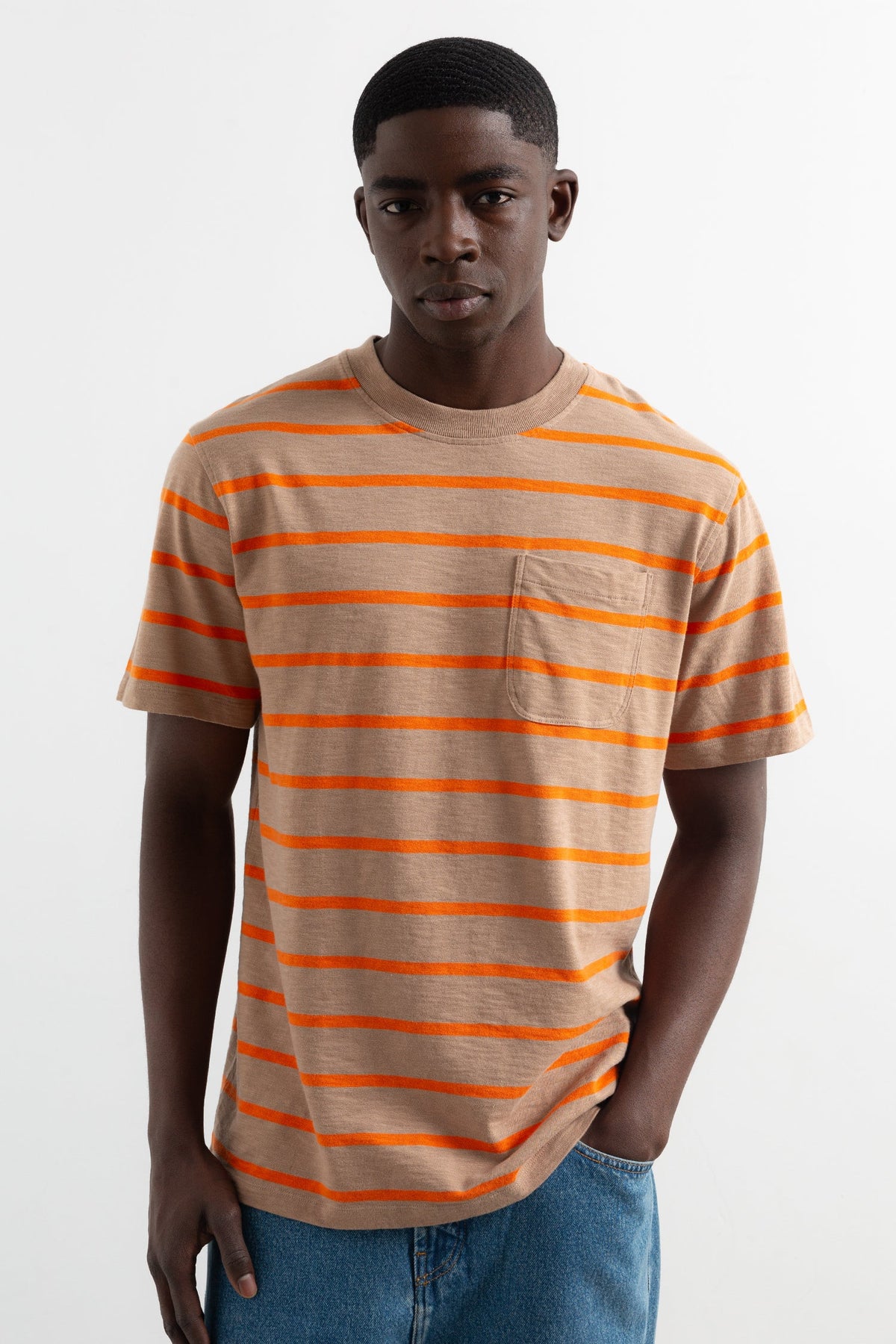 T-Shirt Flame Stripes Brown
