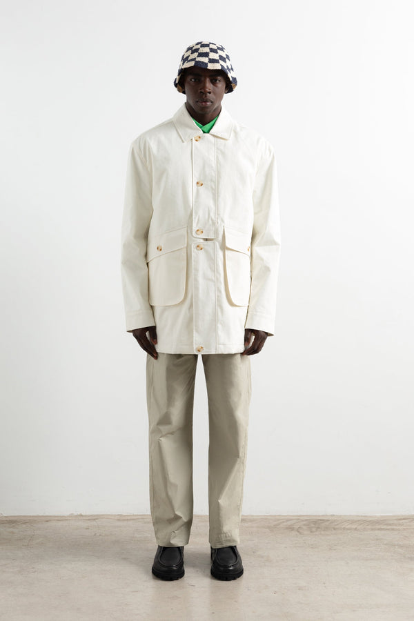 Giacca Double Placket Off White