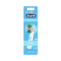 Oral B Dual Clean Electric Toothbrush Brush Replacement Heads, 3 Ea