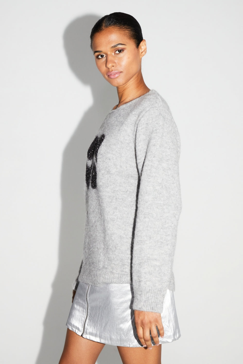 Pixie Gray Knit 100% Extra Virgin Wool Made in Portugal