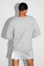 Pixie Gray Knit 100% Extra Virgin Wool Made in Portugal
