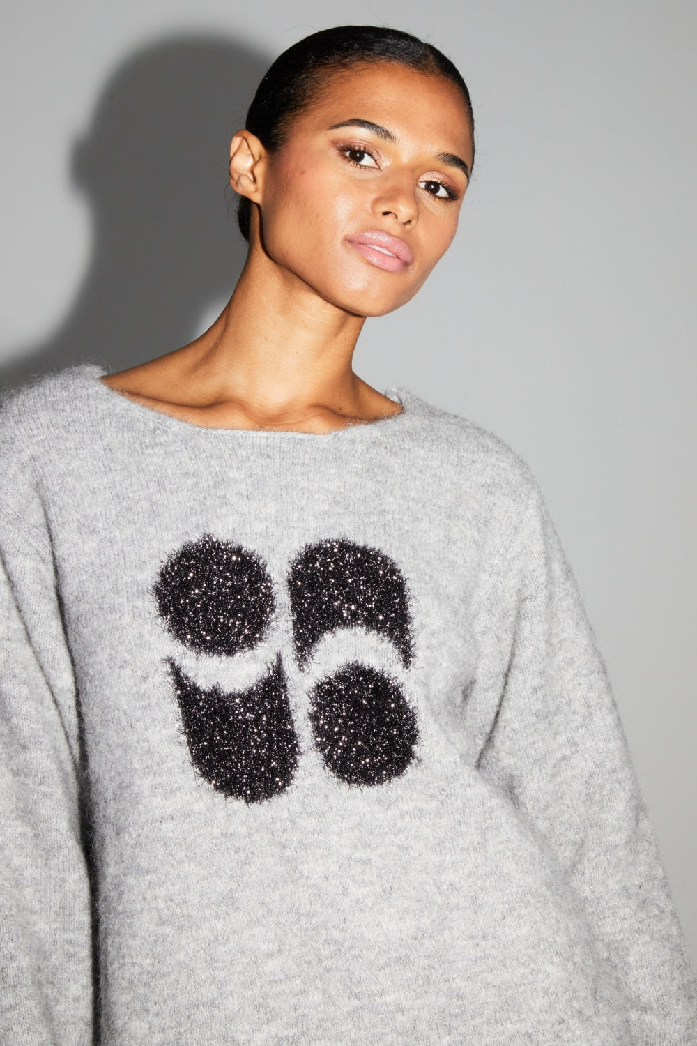 Pixie Gray Knit 100% Extra Virgin Wool Made in Portugal