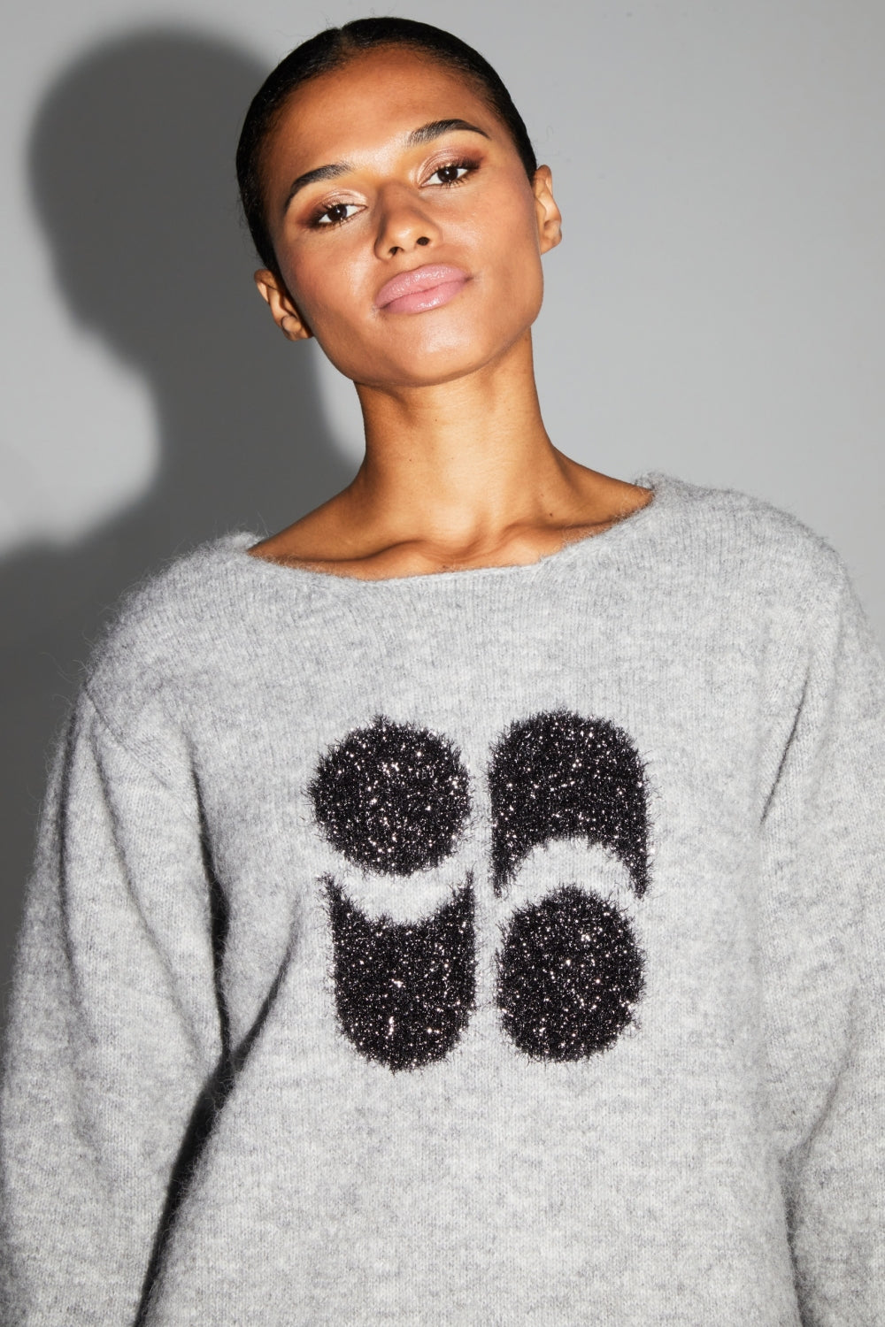 Pixie Gray Knit 100% Extra Virgin Wool Made in Portugal