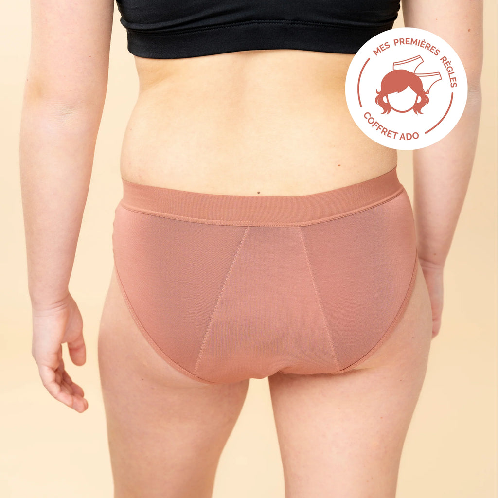 Volga : Mes premières règles - Culotte Menstruelle Flux Moyen - 3XS au XL
