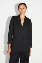 Shine Black Ema Blazer Made In Italy