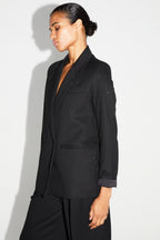 Shine Black Ema Blazer Made In Italy