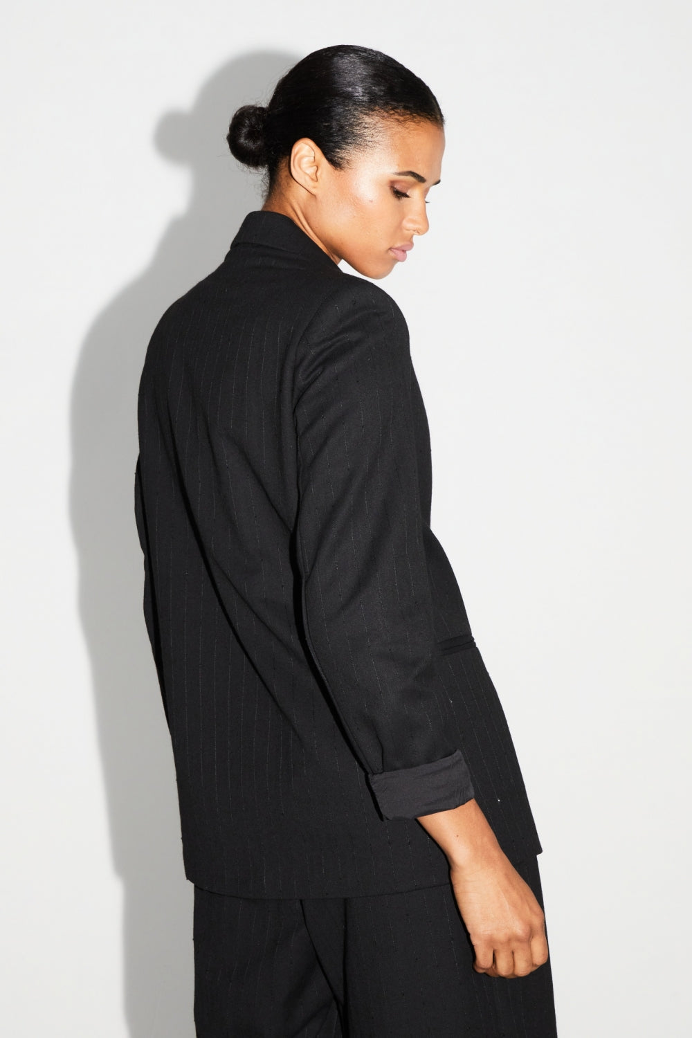 Shine Black Ema Blazer Made In Italy
