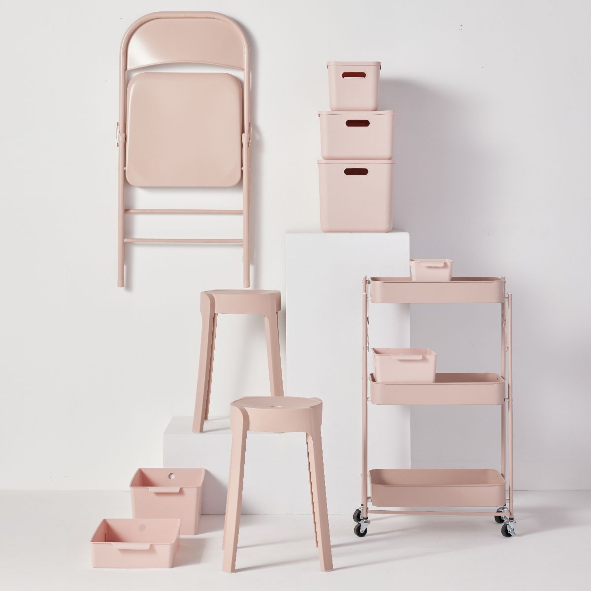 Panier De Rangement - Rose