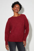 Gabrielle Knit In Burgundy Baby Alpaca Made In Italy
