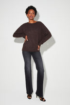 Gabrielle Knit In Chocolate Baby Alpaca Made In Italy