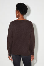 Gabrielle Knit In Chocolate Baby Alpaca Made In Italy