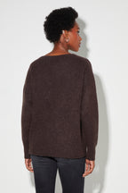 Gabrielle Knit In Chocolate Baby Alpaca Made In Italy
