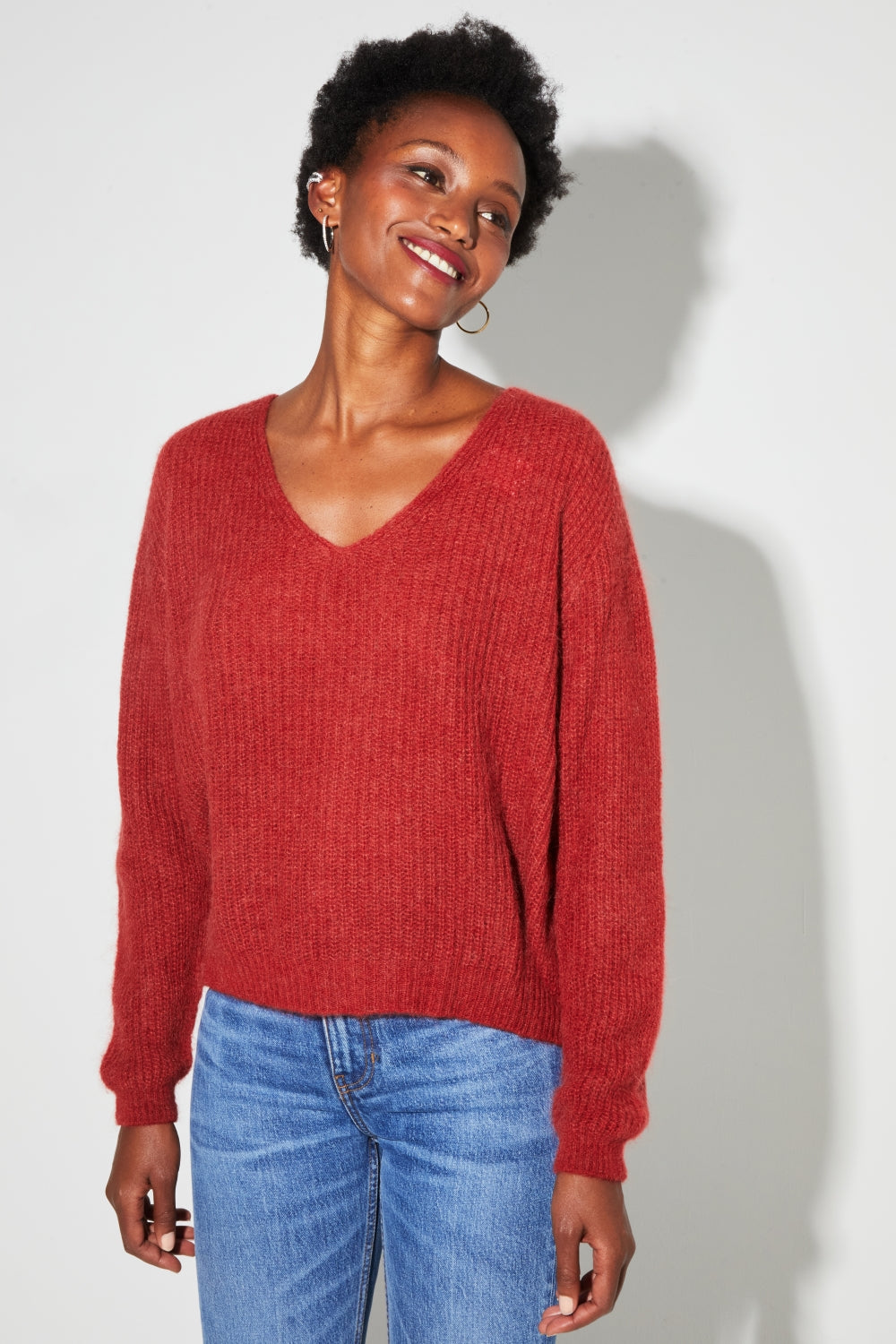 Romy Baby Alpaca Paprika Knit Made In Italy