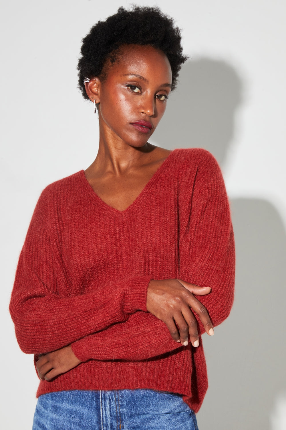 Romy Baby Alpaca Paprika Knit Made In Italy