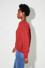 Romy Baby Alpaca Paprika Knit Made In Italy