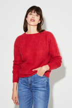 Romy Baby Alpaca Red Knit Made In Italy